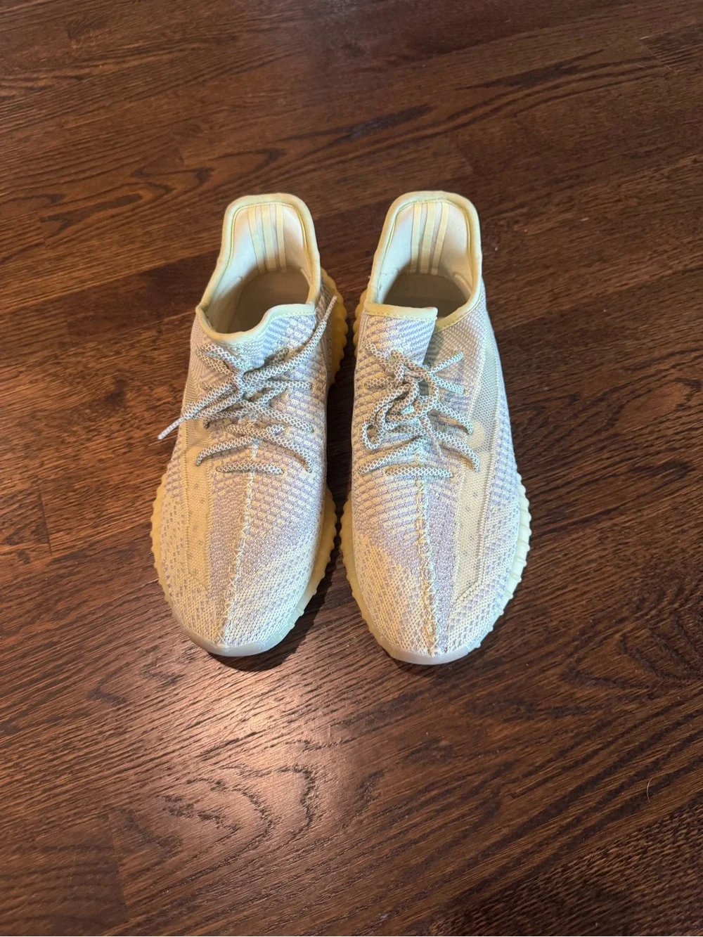 Yeezy Boost 350 V2 Pale Yellow Knit Athletic Shoes